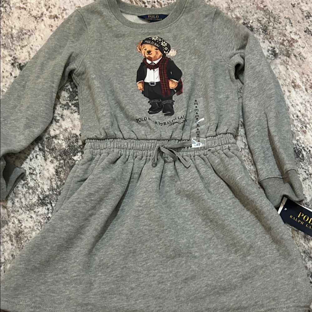 Ralph Lauren Polo dress. Brand new. Size 7 (small) girls. Color - gray.